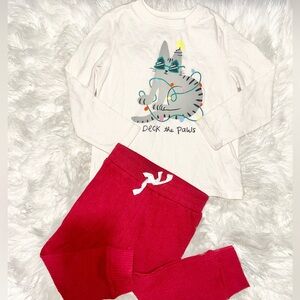 Deck the Paws Christmas set 3T VGUC